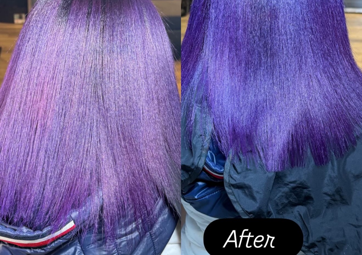 Silk press + trim