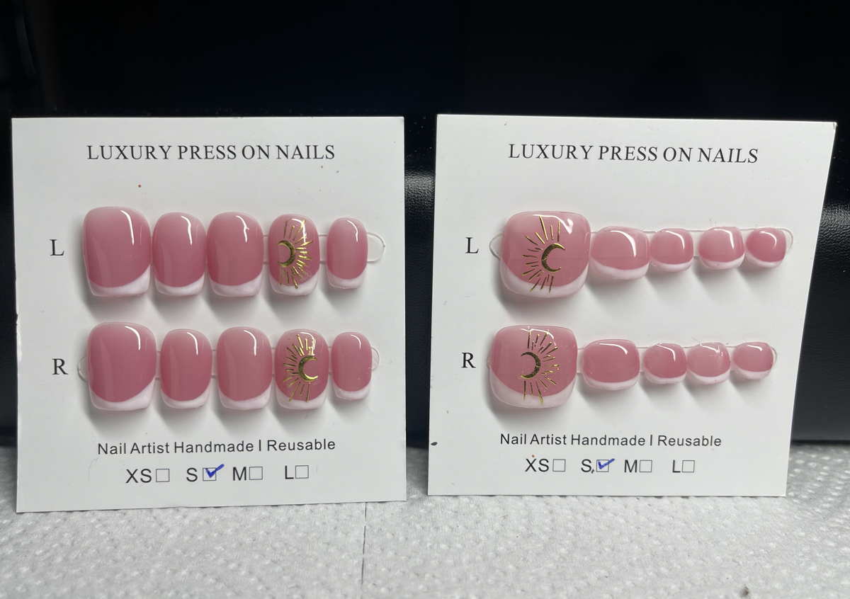 Mani-Pedi Gel French Press Ons
