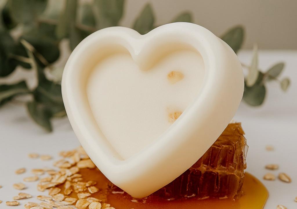 Jabón artesanal de miel,avena y arroz