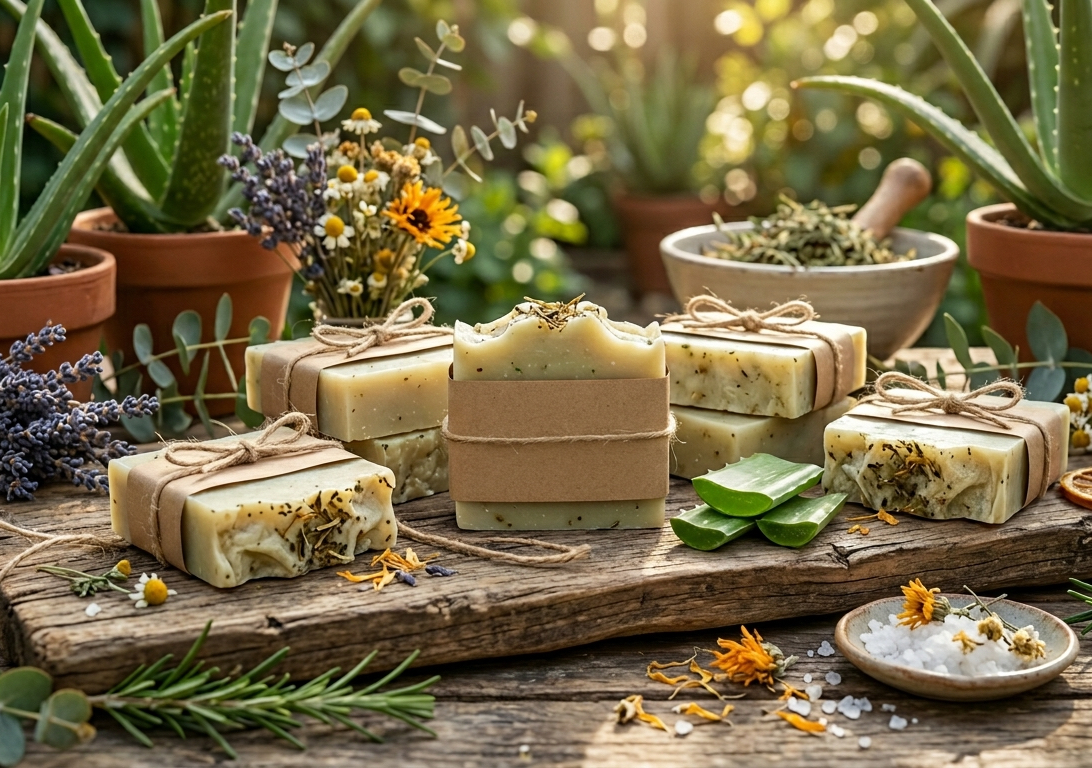 Jabón artesanal de aloe Vera