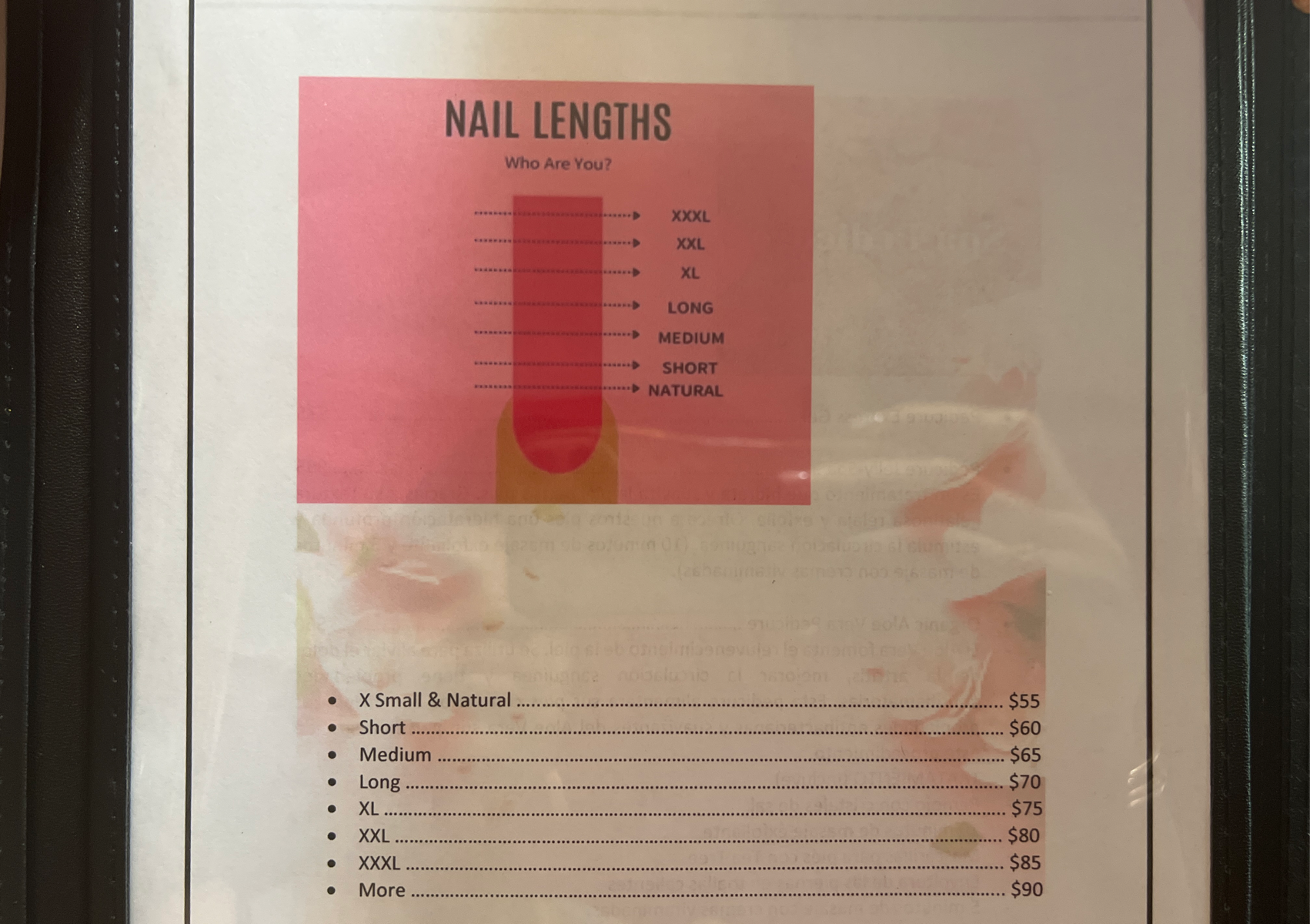 Nail length (largo de uñas)