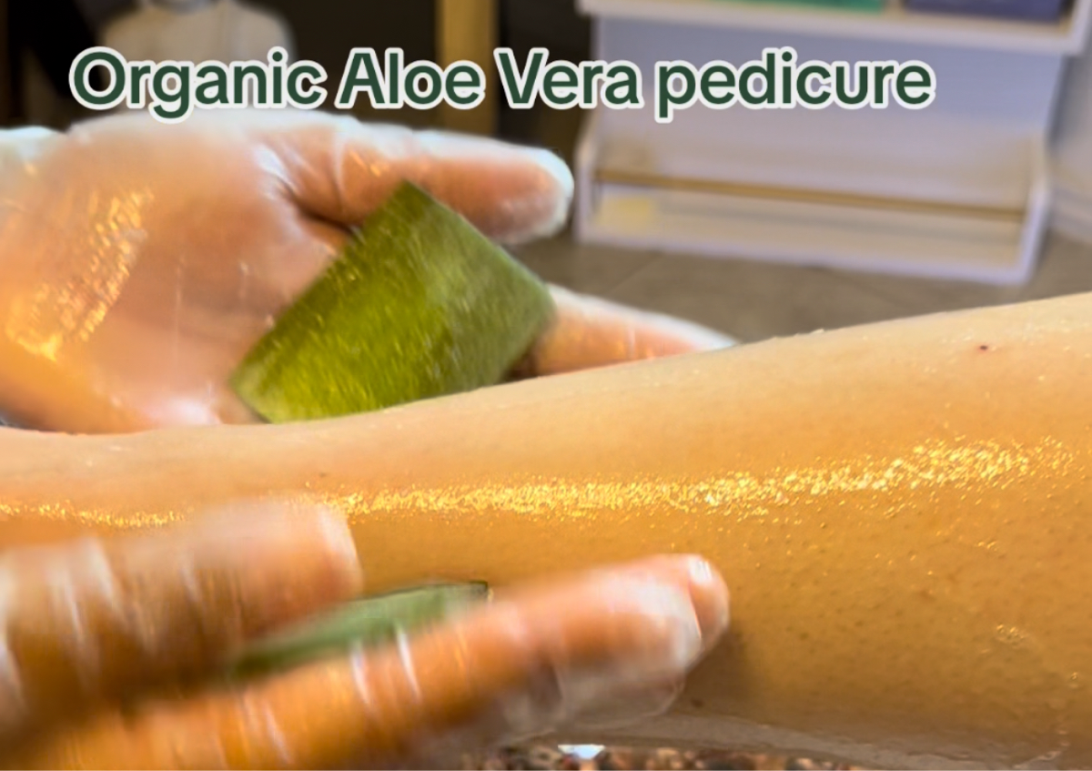 Organic aloe vera pedicure 