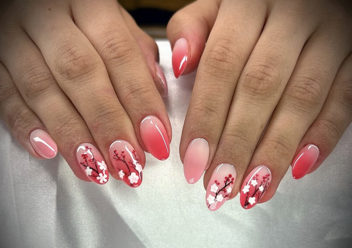 Pose d’ongle baby-boomer/ dégrader