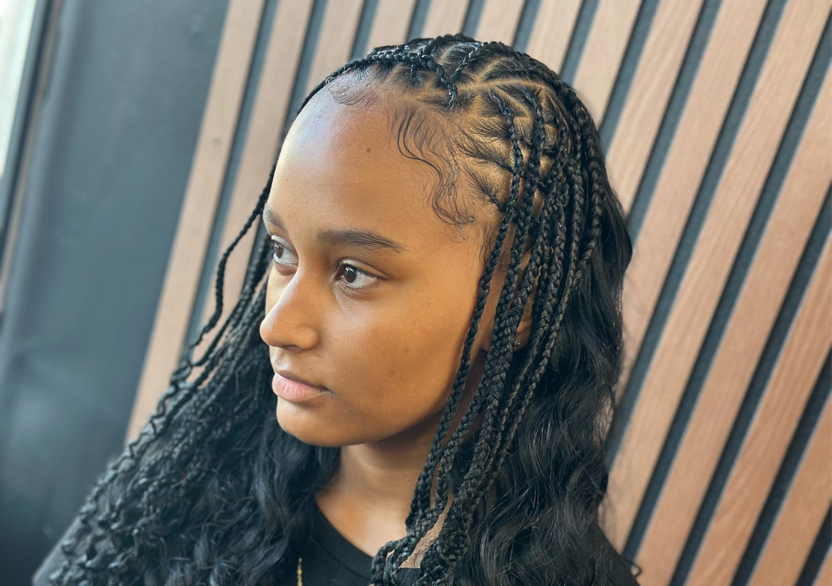 Fulani braids/with curly pieceshair not included