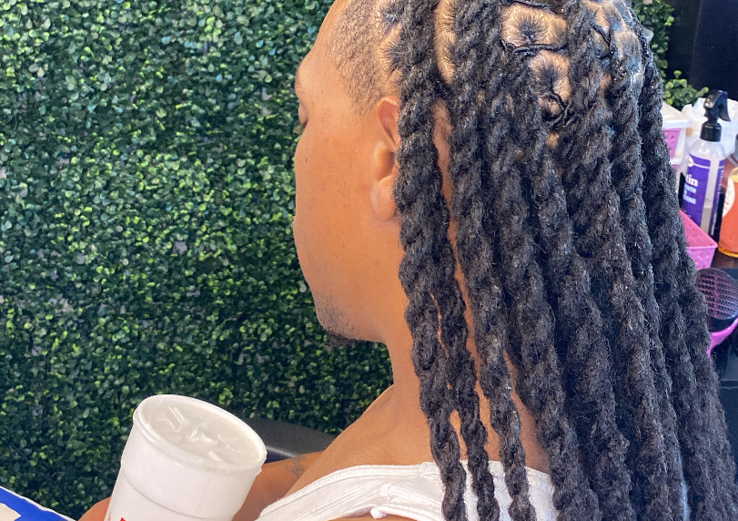 Two strand shoulder lenght w/locs