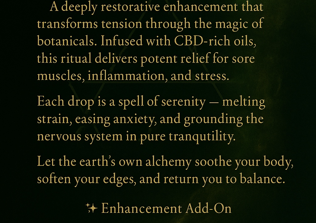 The Green Alchemy ritual ™ ~cbd 