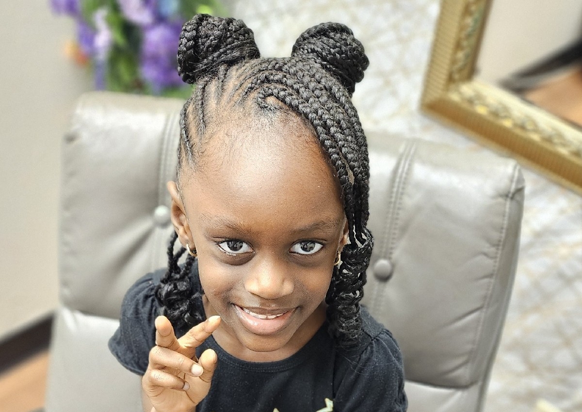 Kids Braided ponytail 