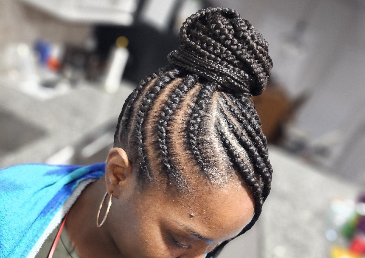 Cornrows 8 to 20 rows