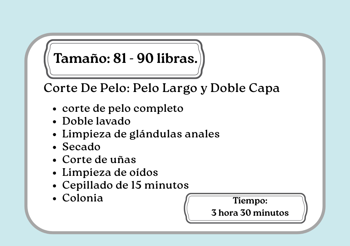 Corte De Pelo: Pelo Largo y Doble Capa 81-90 libras