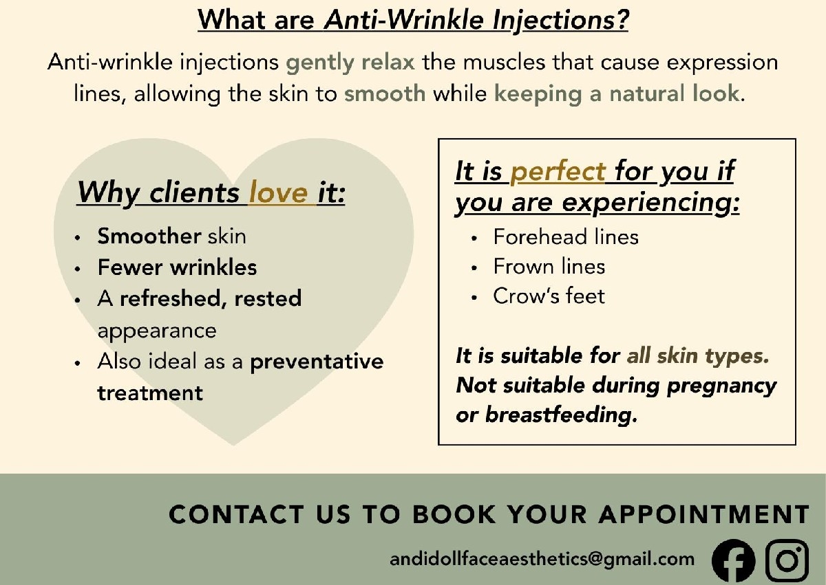 Anti Wrinkle Injections - 1 Area