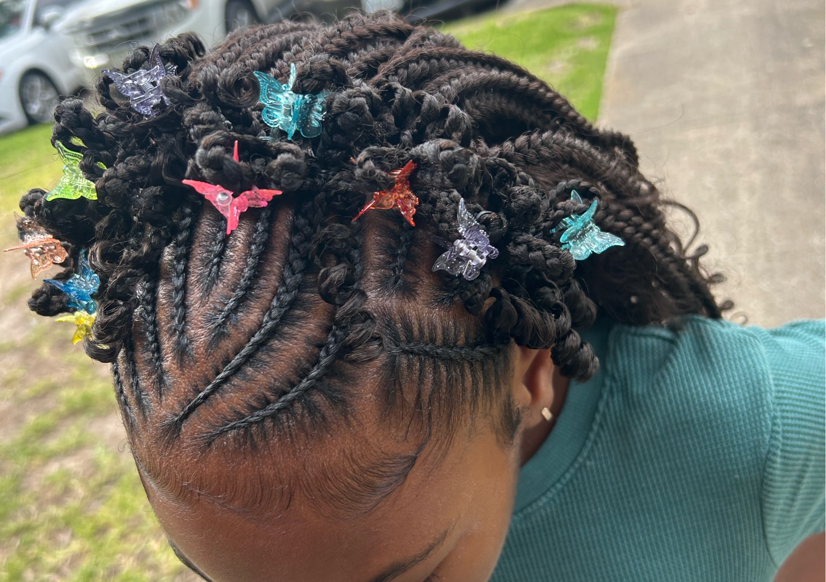 Half feed-in/ half crochet