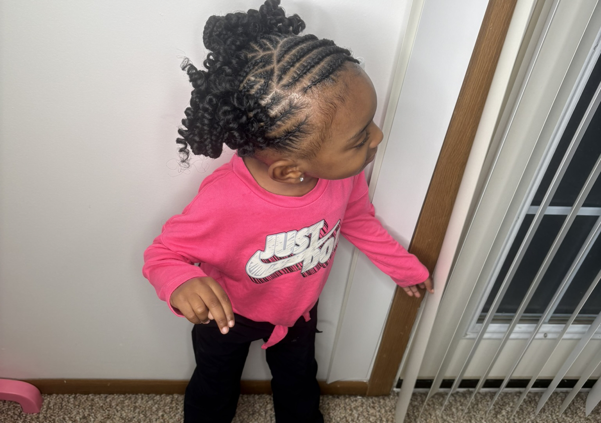 Kids Freestyle Braids ( Added Weave ) ages 5-8