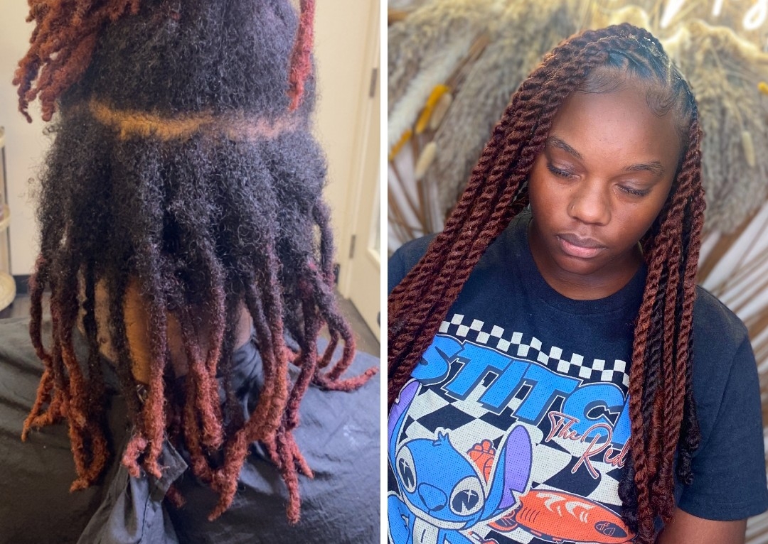Cuban Twist over locs- bra length 