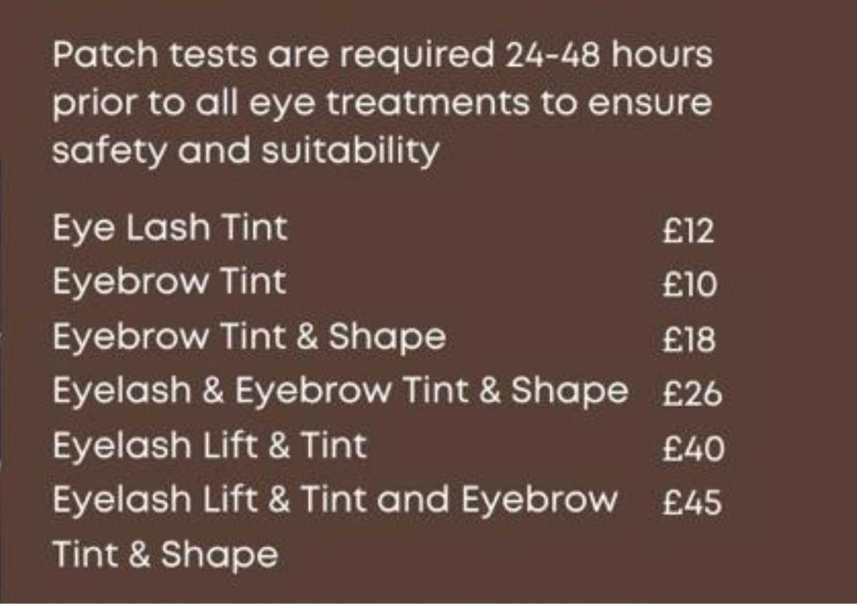 Eyelash & Eyebrow Tint & Shape 