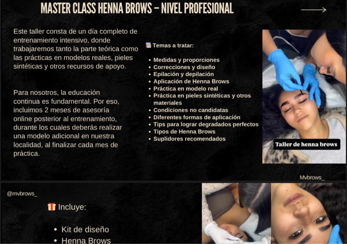 Henna brows + laminado de cejas 