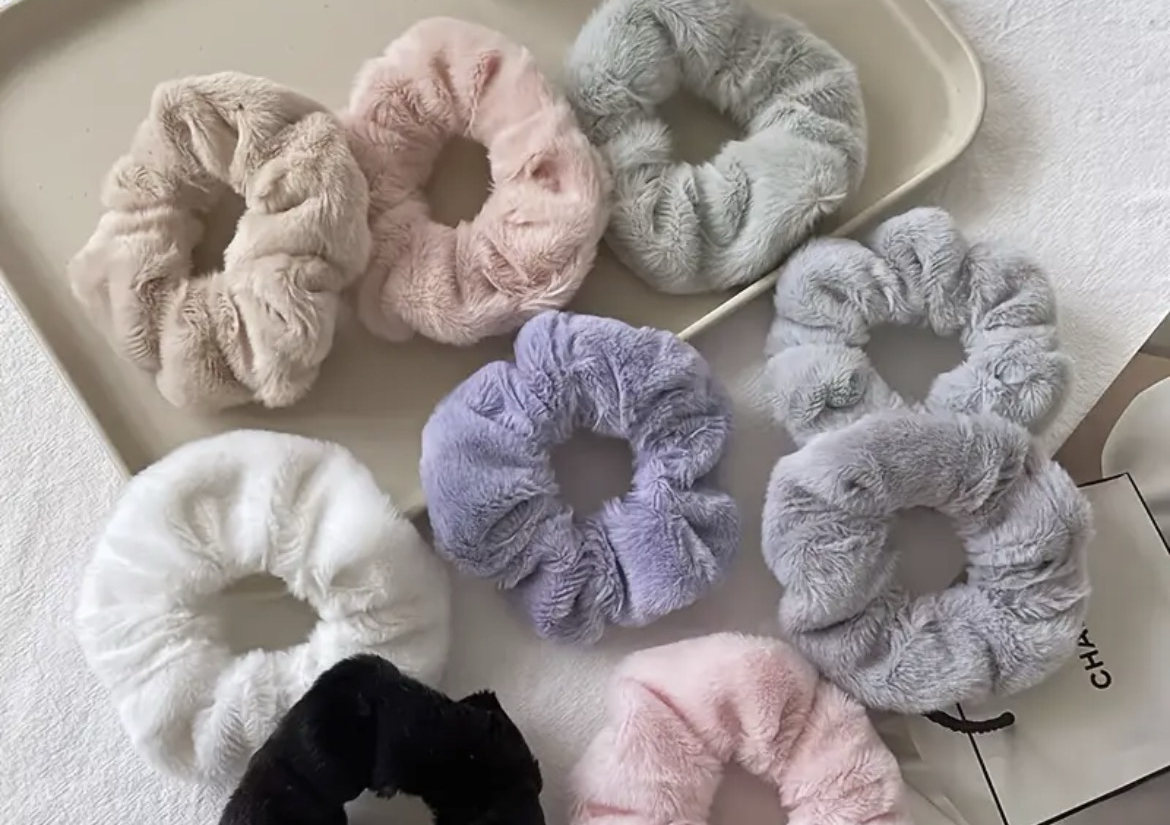 Fabric hair scrunchies