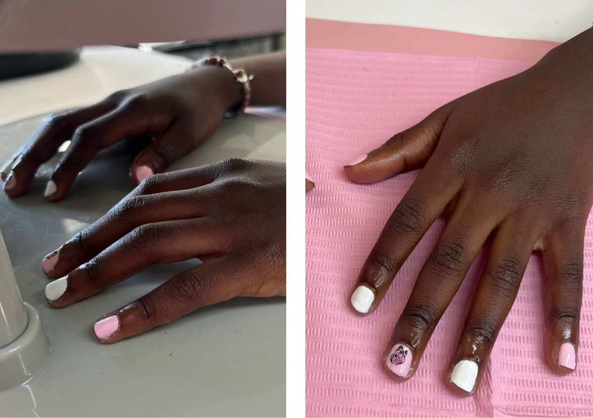 Kiddies polish hands