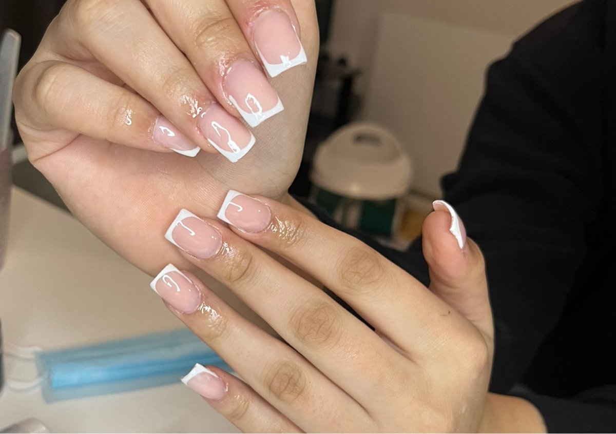 acrylic and gel  French tips 