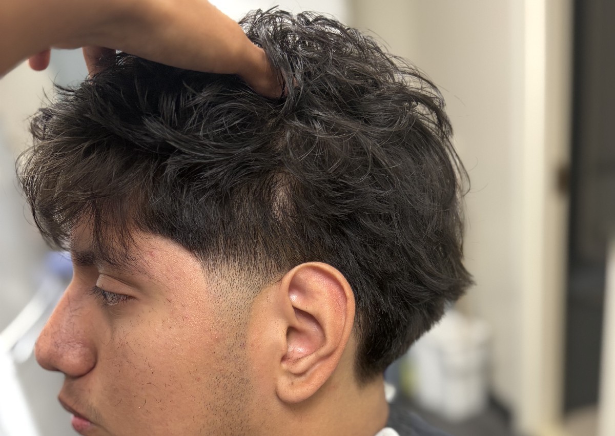 Licensed apprentice barber haircut (2/4)