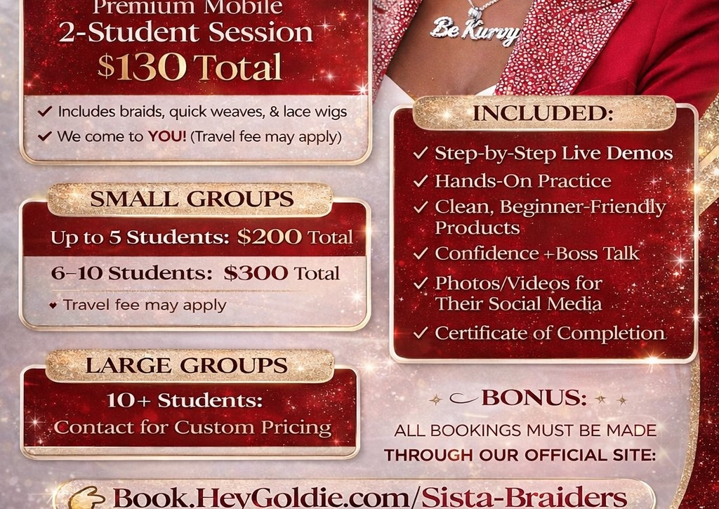 Premium Mobile  Beauty Boss Large Groups  (10+ Students)