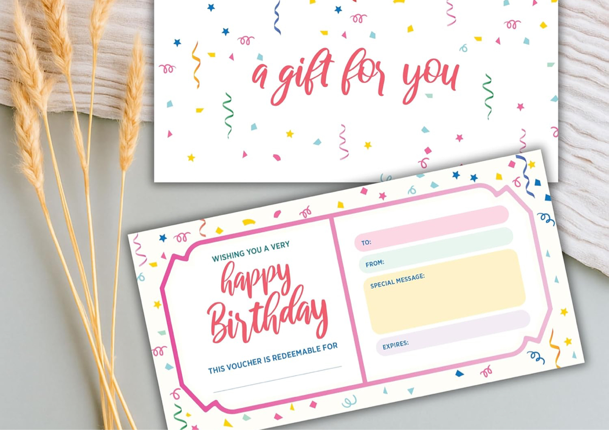 Birthday Gift certificate
