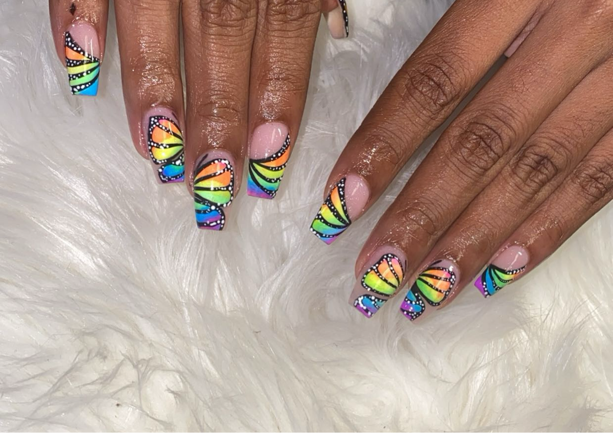 Custom Nail Art (all 10, very detailed, 3D, stones)