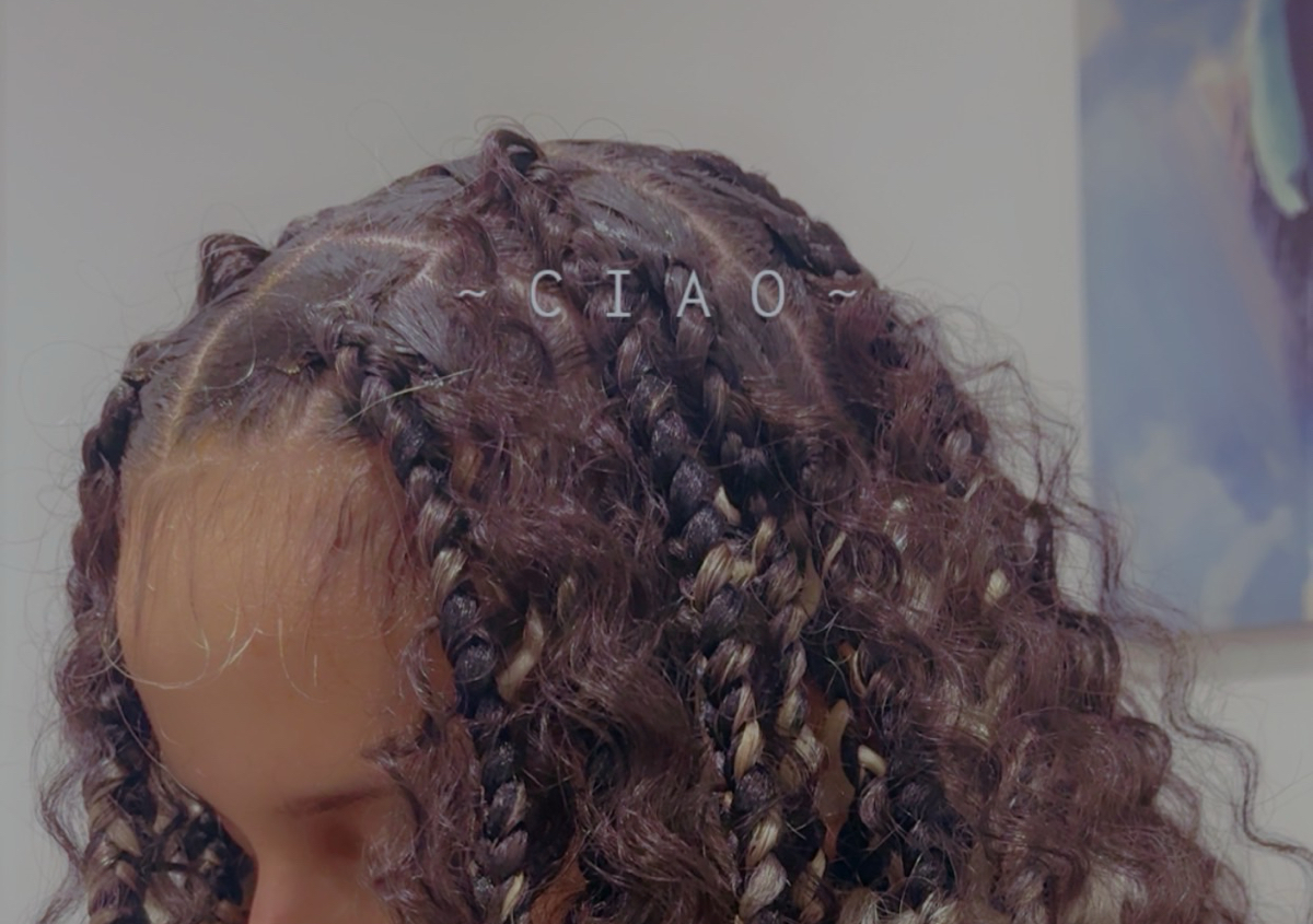 Large boho knotless braids