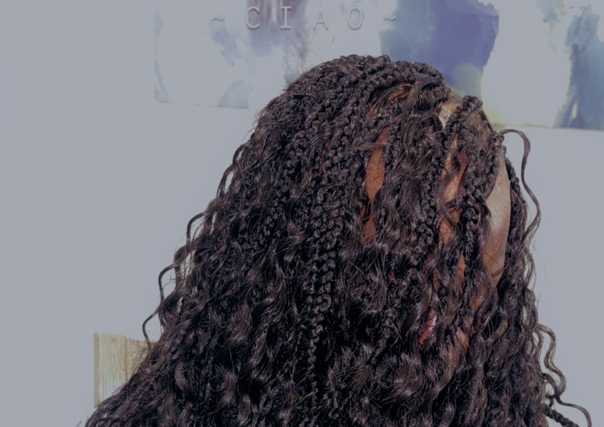 Boho bob knotless braids