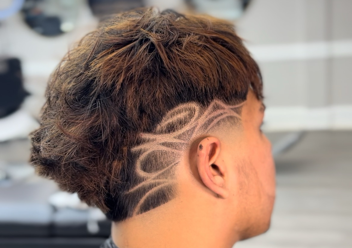 Haircut with Design ( Burst, Taper, Fade, )